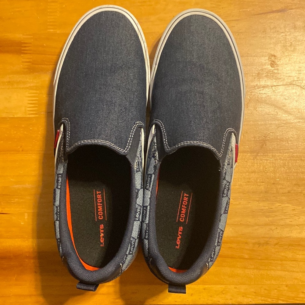 Levi's Slip-On Canvas Casual Shoes Navy-Blue Size 10 Woman's